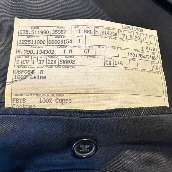 Ermenegildo Zegna (Su Misura) Trofeo Men's 100% Wool Suit. - Picture 9 of 16